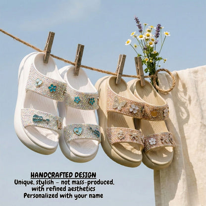 Sparkle Bloom Platform Sandals