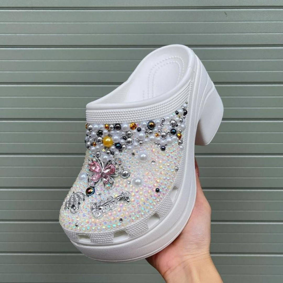 Crystal Bloom Clogs