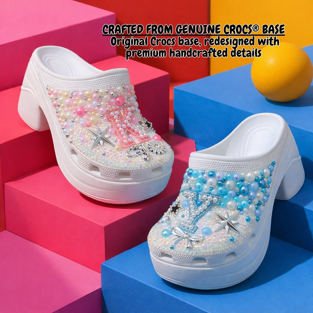 Crystal Wind Initial Clogs (Custome text)