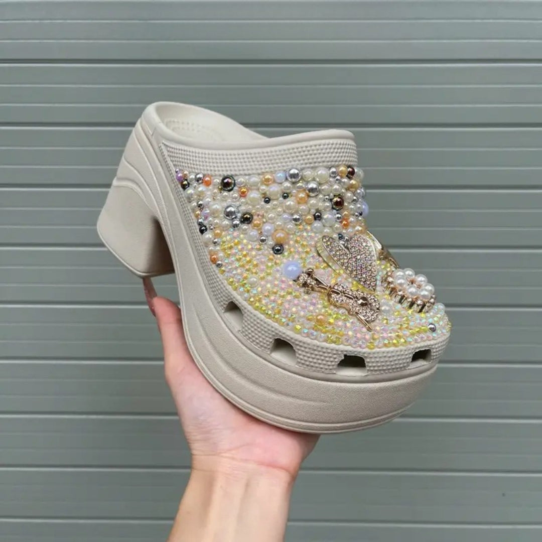Crystal Bloom Clogs