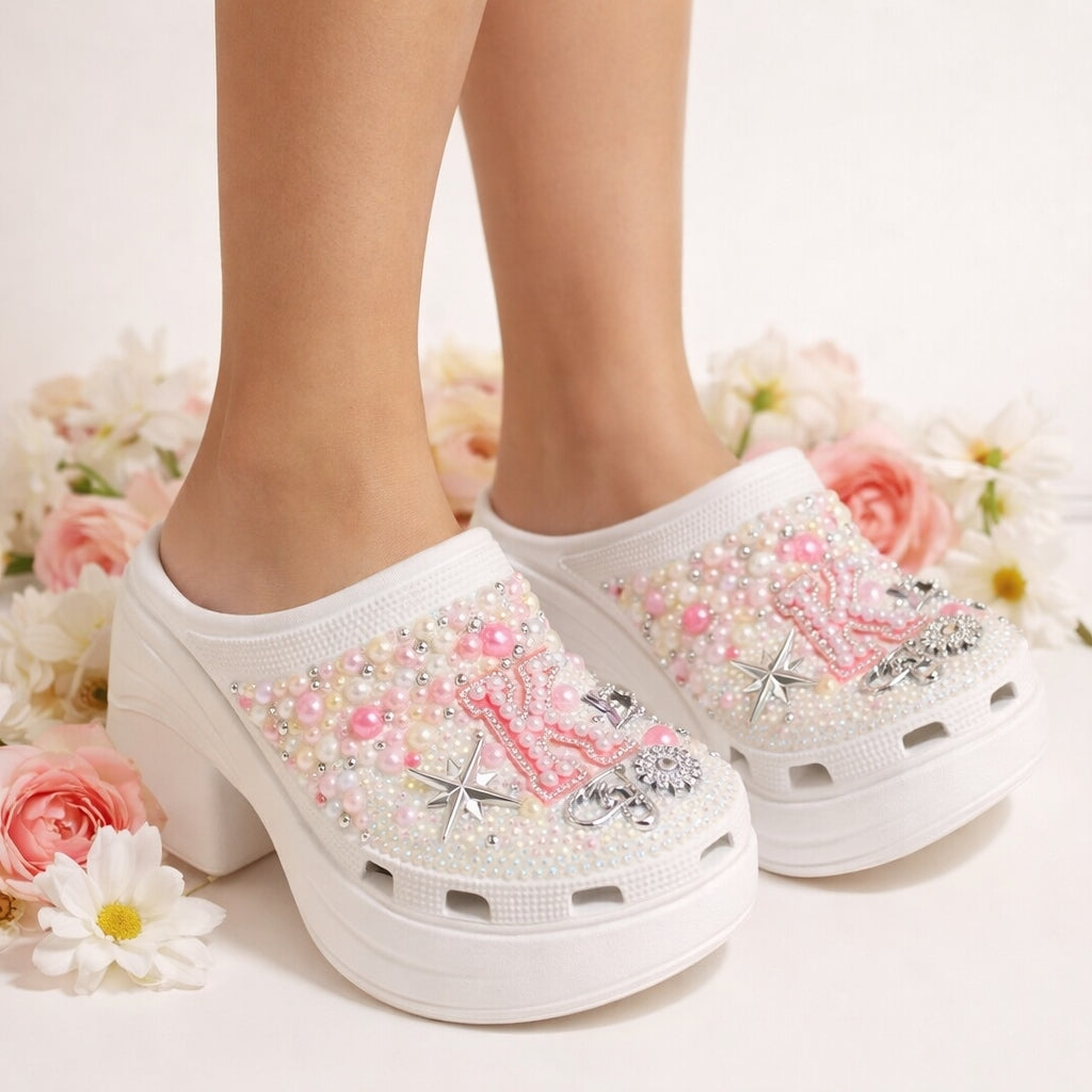 Crystal Wind Initial Clogs (Custome text)