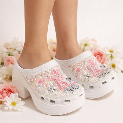 Crystal Wind Initial Clogs (Custome text)