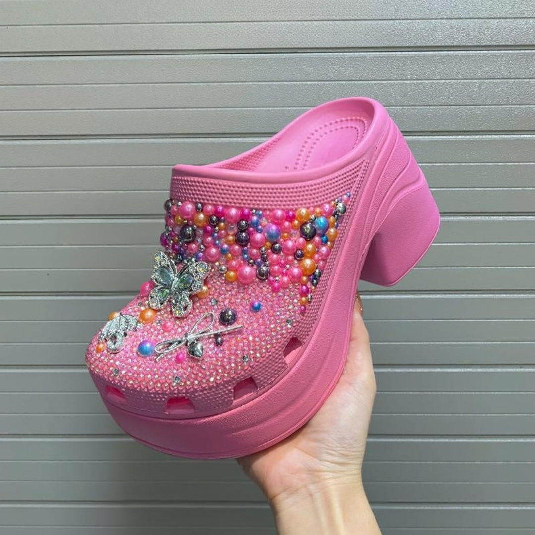 Crystal Bloom Clogs