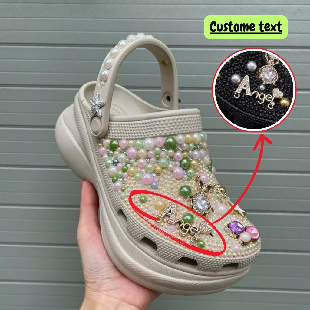 Dream Pearl Clogs (Custome text)