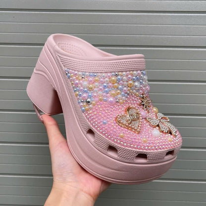 Crystal Bloom Clogs