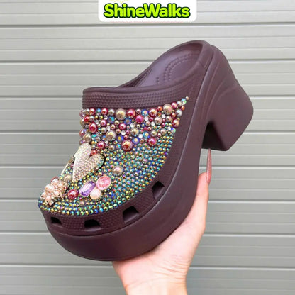 Crystal Bloom Clogs