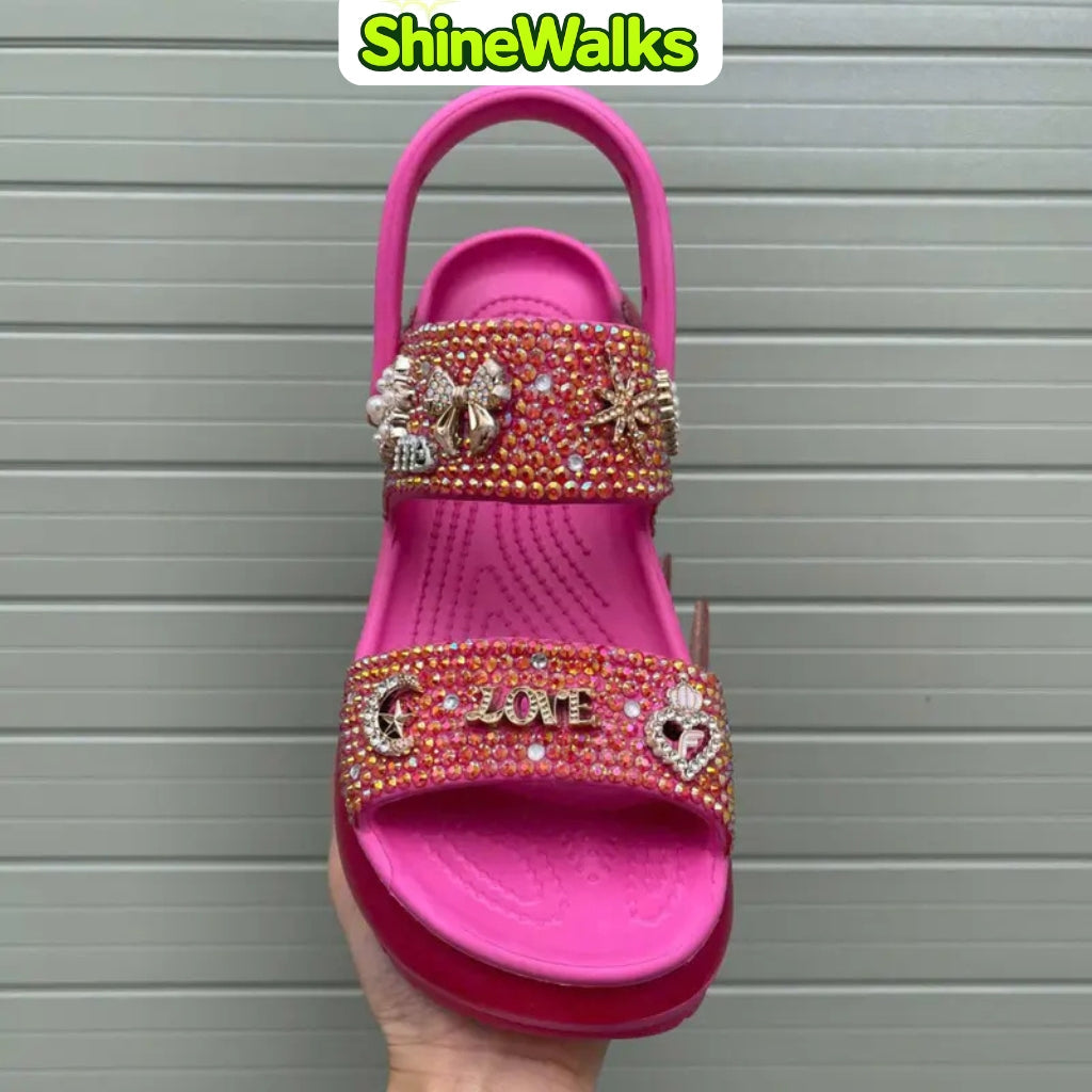 Pearl Grace Dual-Strap Platform Sandals