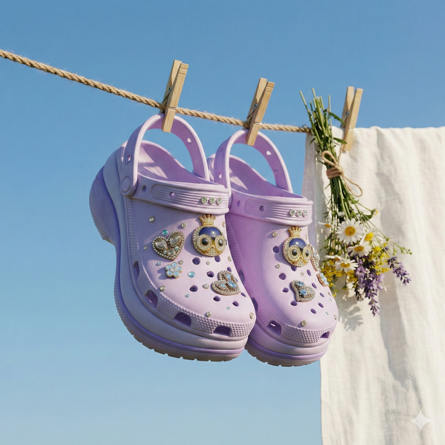Mega Crystal Lift Clogs (8cm Platform)