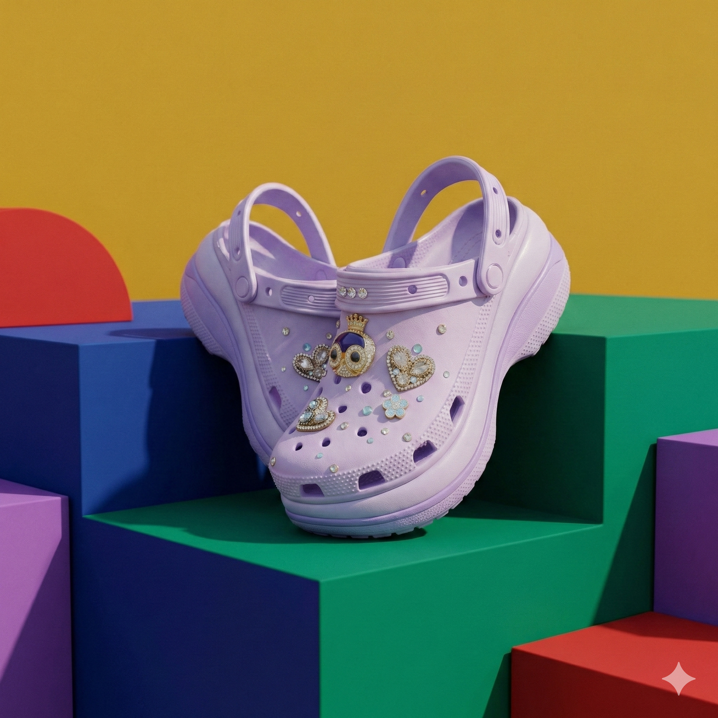 Mega Crystal Lift Clogs (8cm Platform)