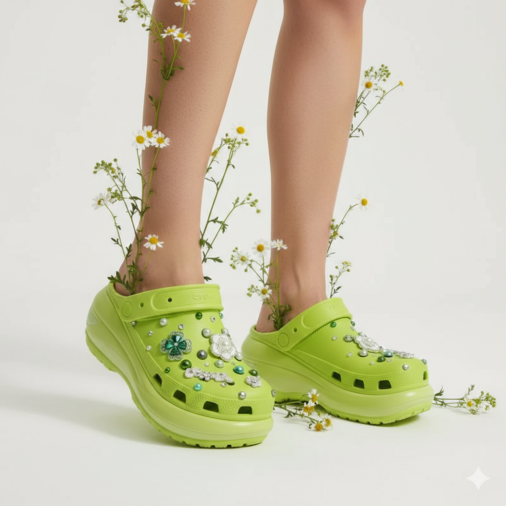 Mega Crystal Lift Clogs (8cm Platform)