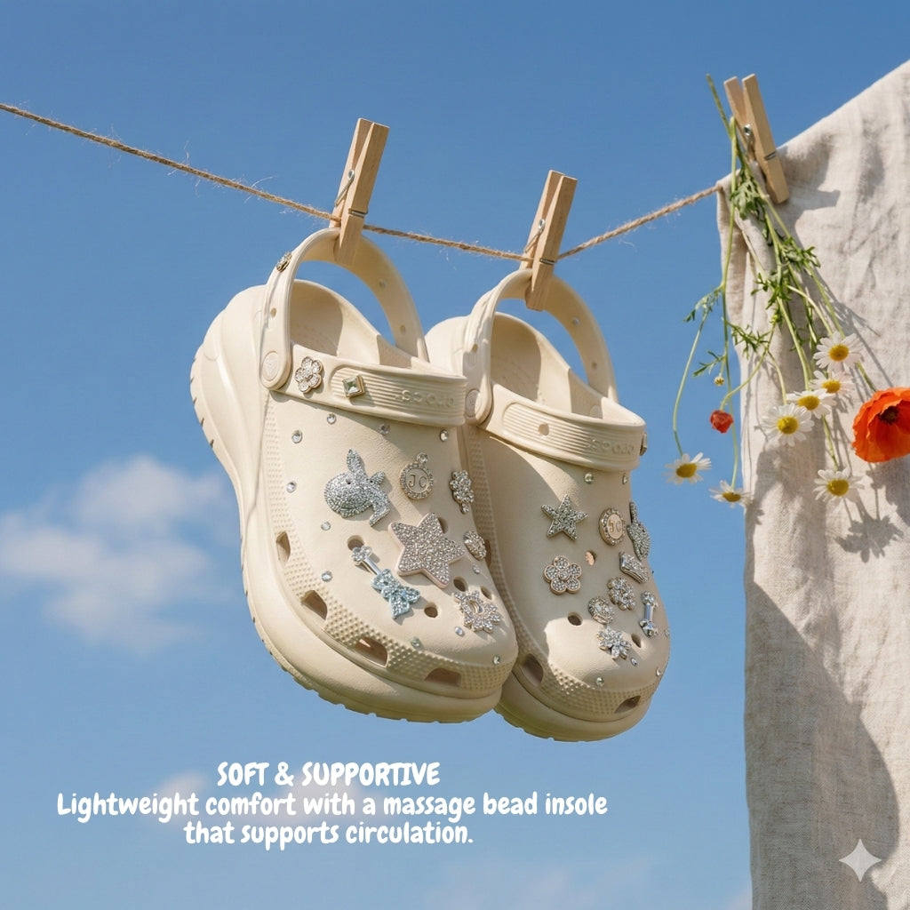Mega Crystal Lift Clogs (8cm Platform)